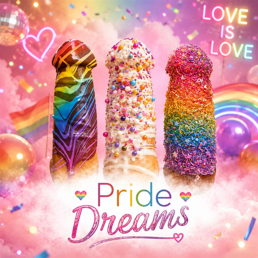 Pride Dreams rainbow waffles