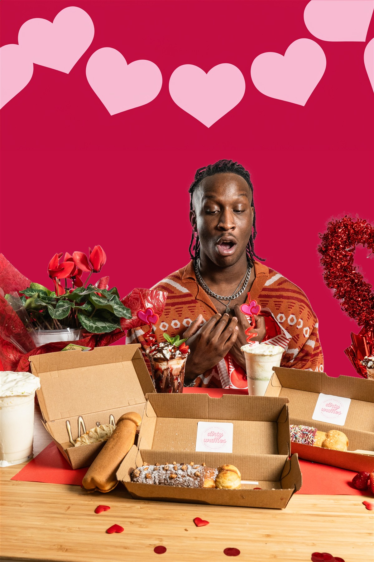 Valentine waffle box portrait